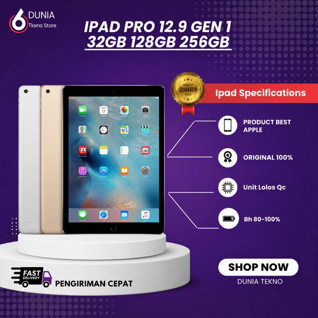 Ipad Pro 12.9 Gen 1 2015 32GB 128GB 256GB Wifi Only Second