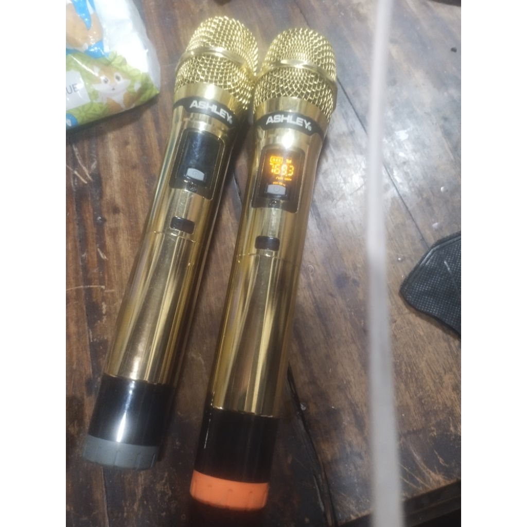 mic werless ashley sepasang full besi original