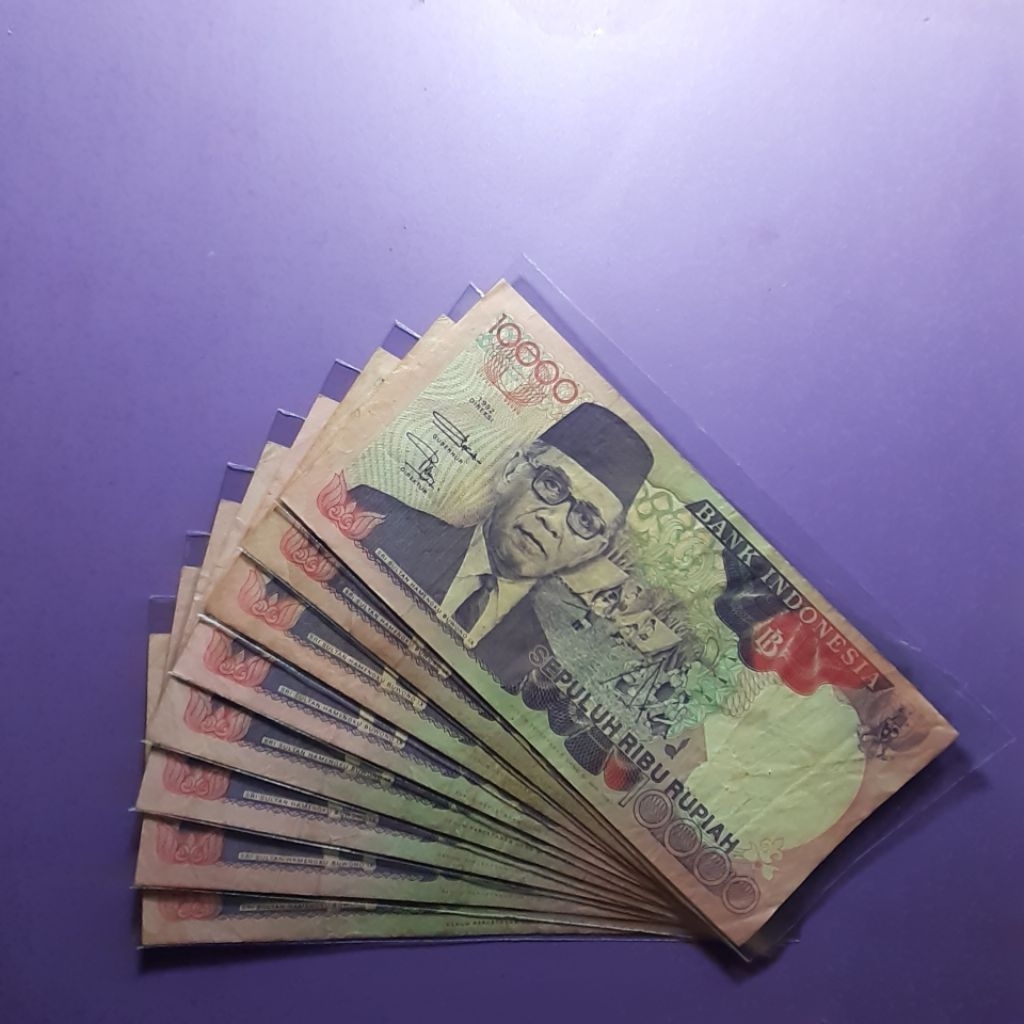 Uang kuno 10000 hamengku buwono tahun 1992