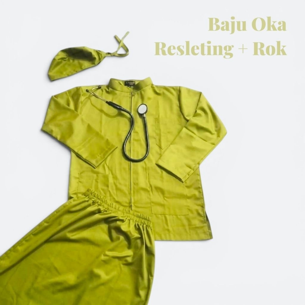 Baju Oka + Rok Bahan Premium