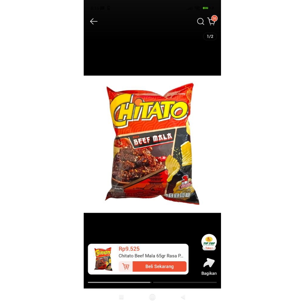 CHITATO BEEF MALA 65 GR