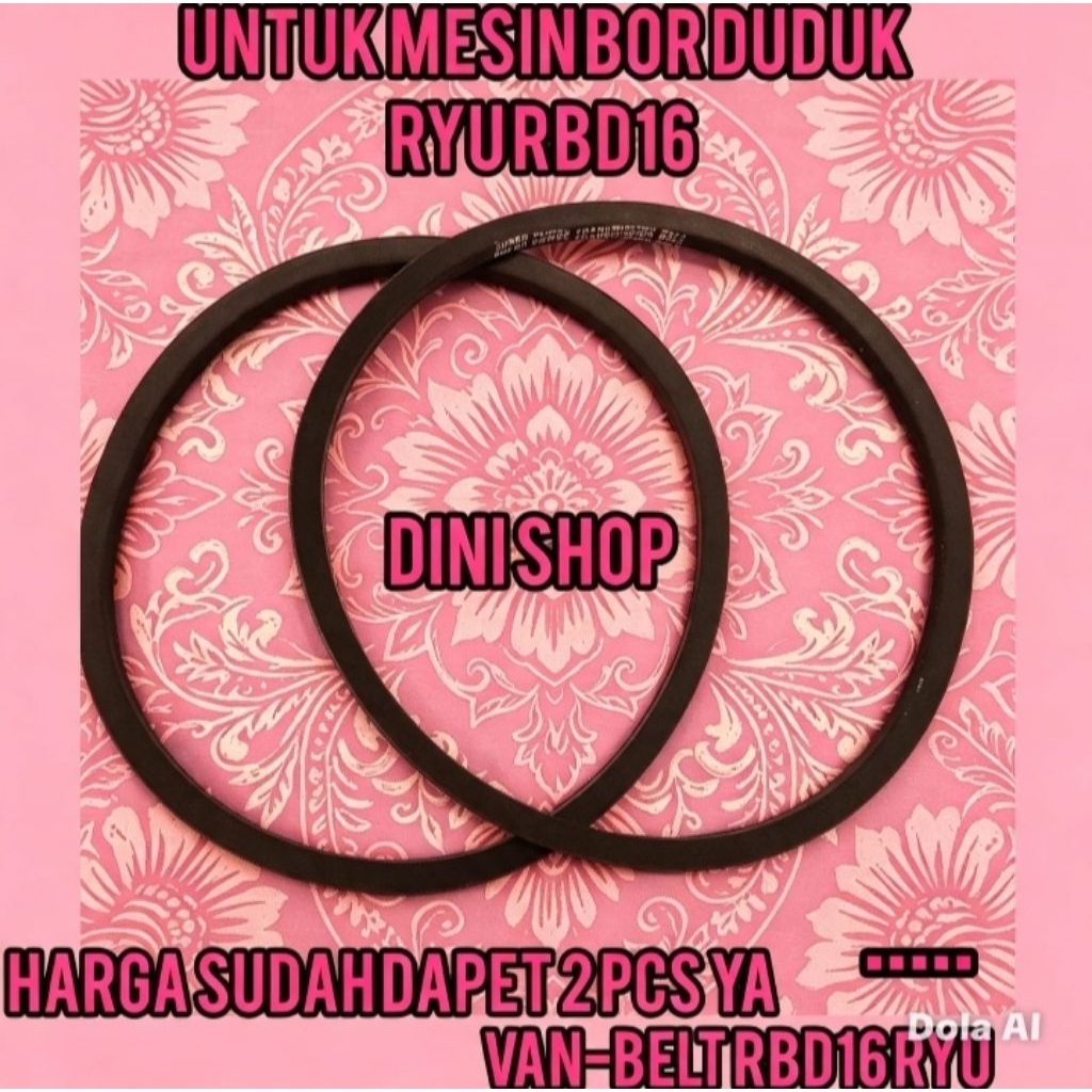 VANBELT MESIN BOR DUDUK RBD16 TALI KIPAS RBD16 MESIN BOR DUDUK 16MM RYU VANBELT 16MM RBD16 BOR DUDUK