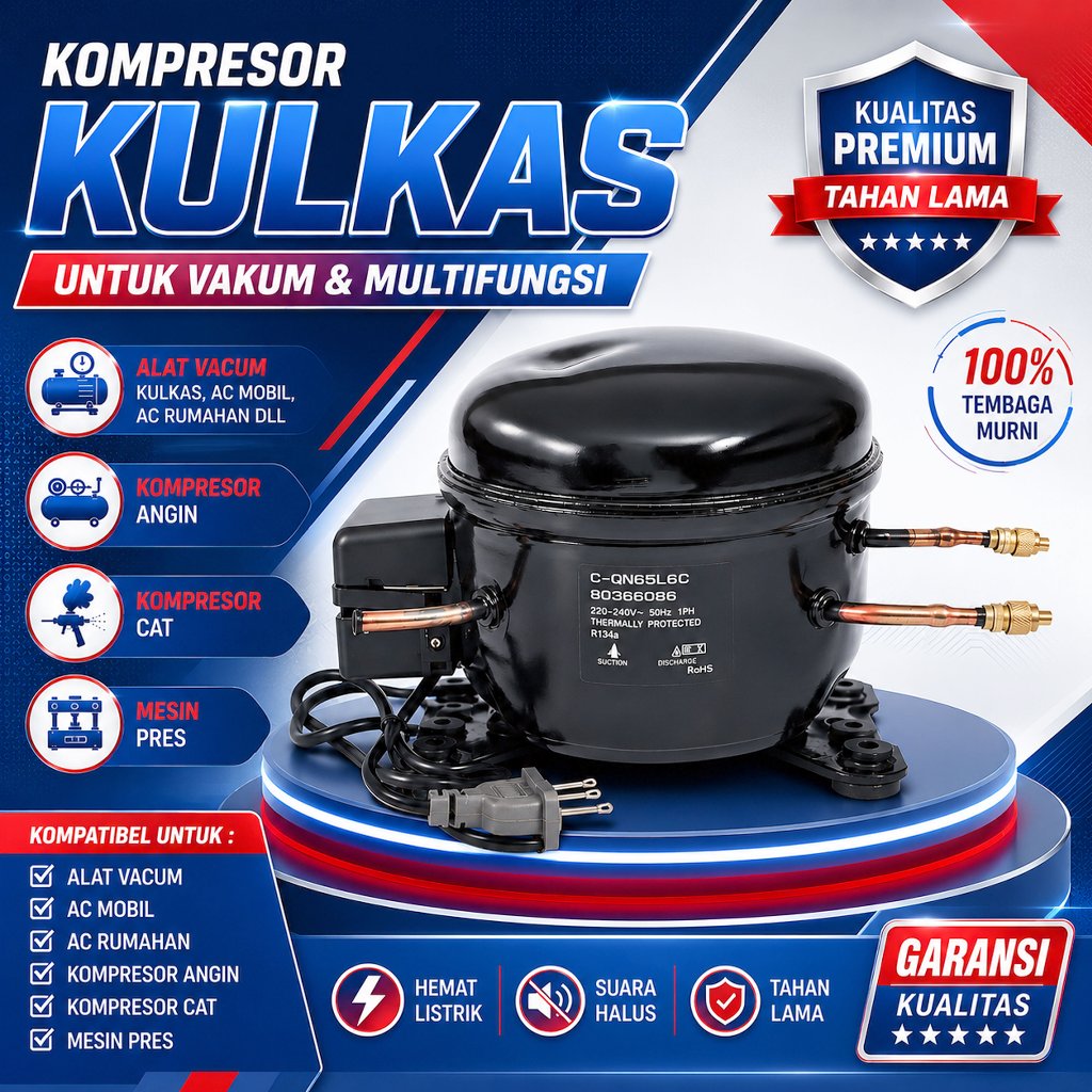 Mesin Kompresor Vakum / Mesin Kulkas Untuk Vacum Press Pompa Siap Pakai