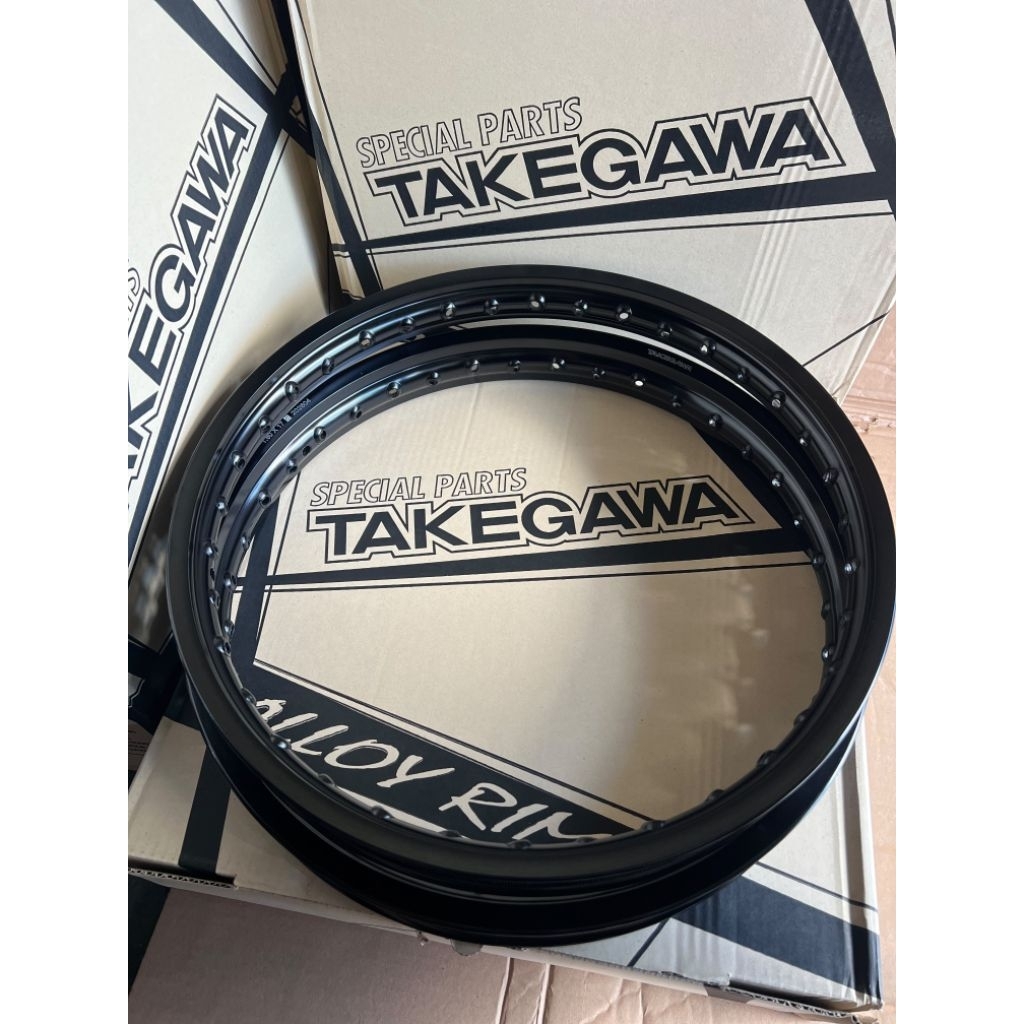 Velg Takegawa W shape ring 17 × 140 160 Hitam Glossy Titanium Grey Silver Brown