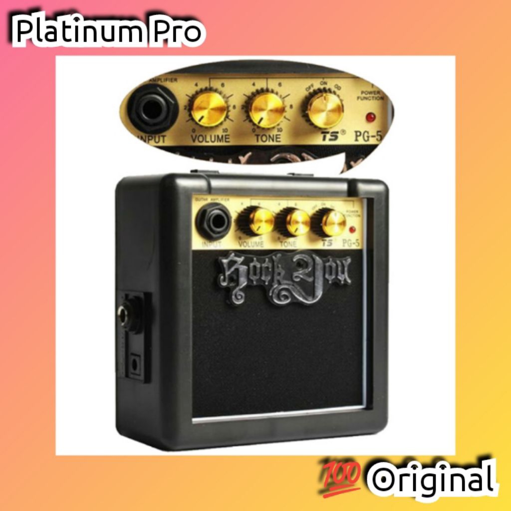 Amplifier Gitar / Mini Ampli Gitar Elektrik dan Akustik Rock You PG-5