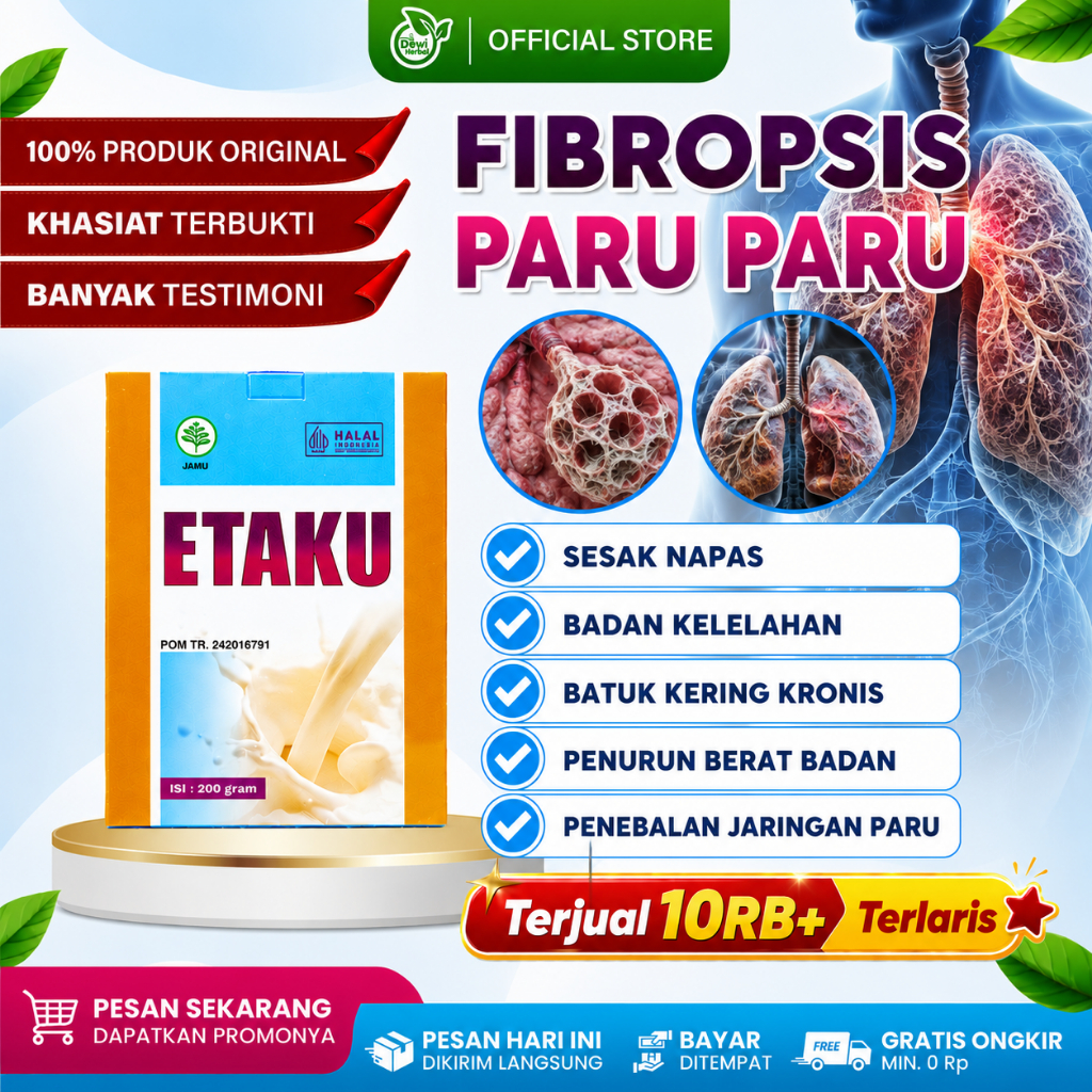 Obat Fibrosis Paru, Penebalan Jaringan Di Paru, Napas Pendek, Batuk Kering, Batuk Rejan, Sesak Napas