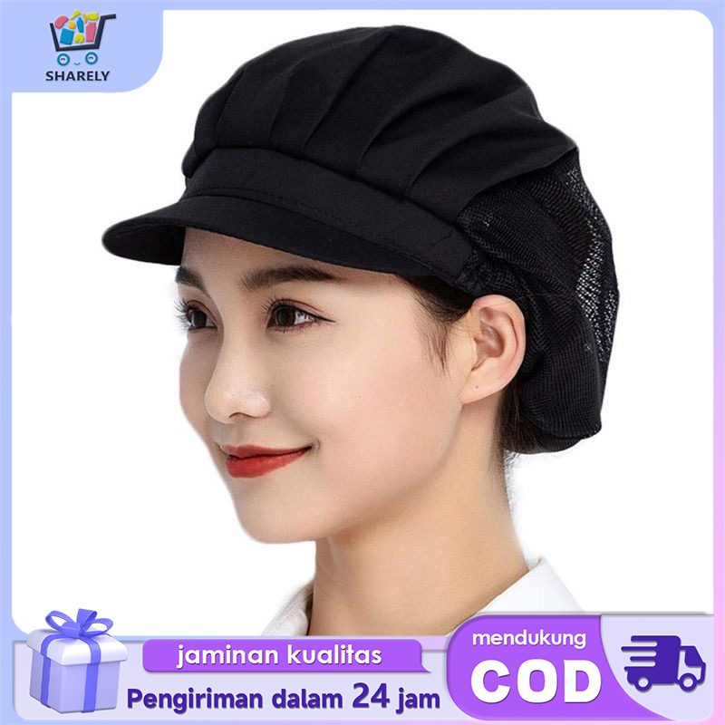 Hairnet Topi Kain Topi Karyawan Topi Koki Topi Chef Topi Perawat Topi Bernapas Tahan Debu