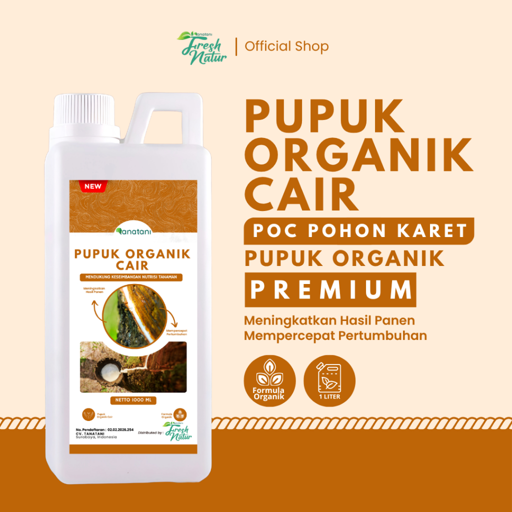 [COD] POC BOOSTER POHON KARET 1 LITER - Pupuk Organik Cair & ZPT Khusus Pelebat Getah Tanaman Karet