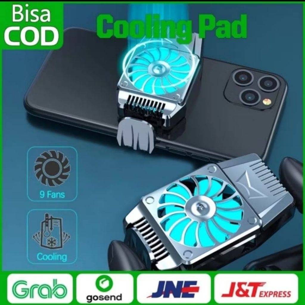 kipas angin HP H15B charge mobile cooling fan mini phone cooler radiator kipas tangan hand fan