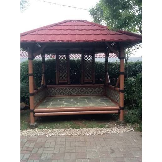 Saung Bambu - gazebo bambu - Rumah bambu - saung Awi - Saung Lesehan - Gajebo Murah