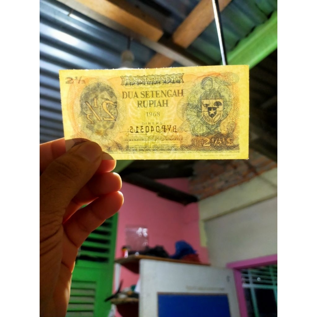 uang kuno 2,5 rupiah 1968 Sudirman