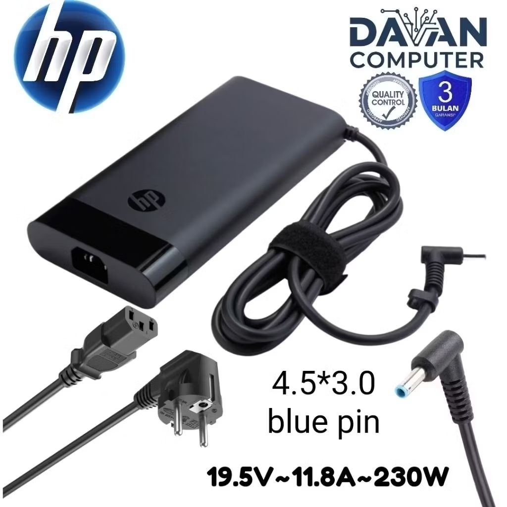 Charger HP ZBook Studio G8, ZBook Fury 17 G8, ZBook Fury 16 G9, || 230wa port. 4.5*3.0mm