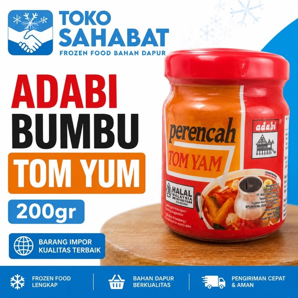 ADABI BUMBU TOM YAM 200GR TOM YUM PASTE THAILAND IMPOR BUMBU HALAL