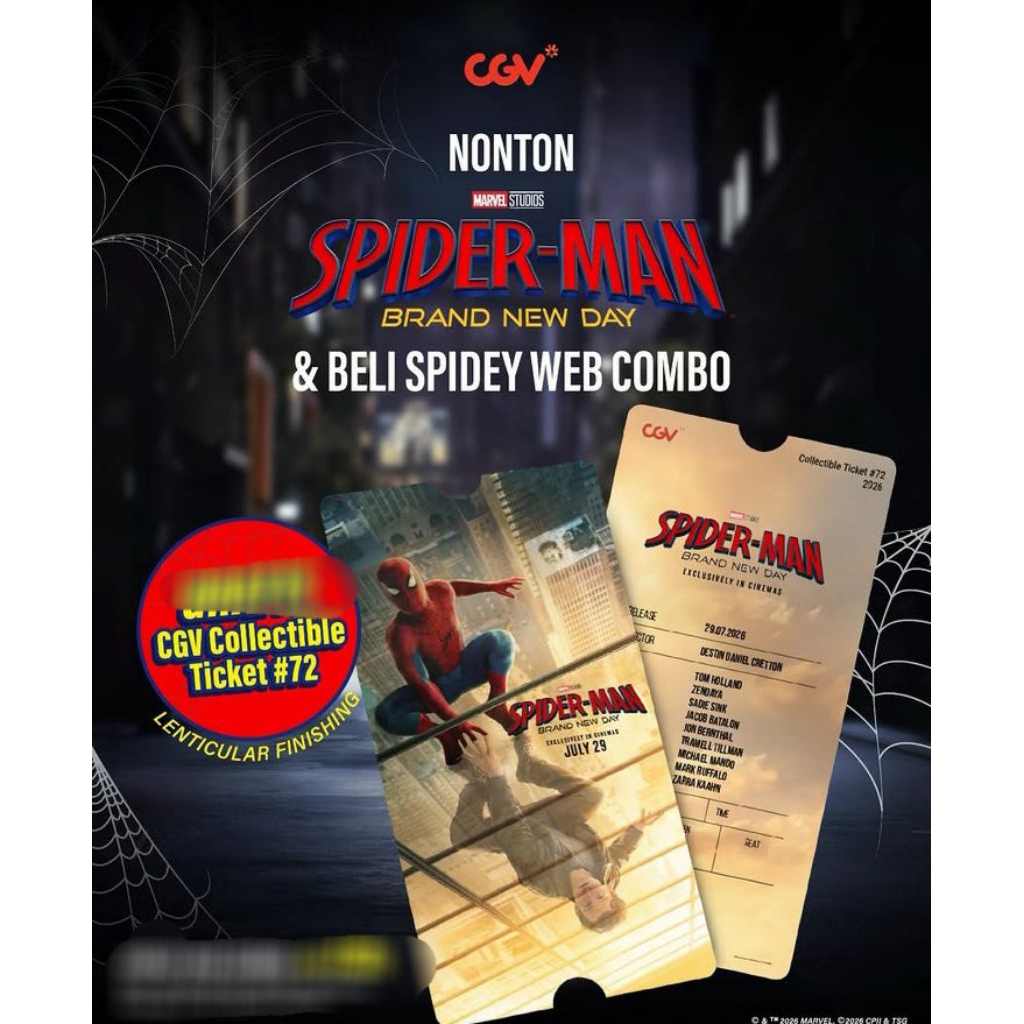 Collectible ticket cgv Spiderman Brand New Day