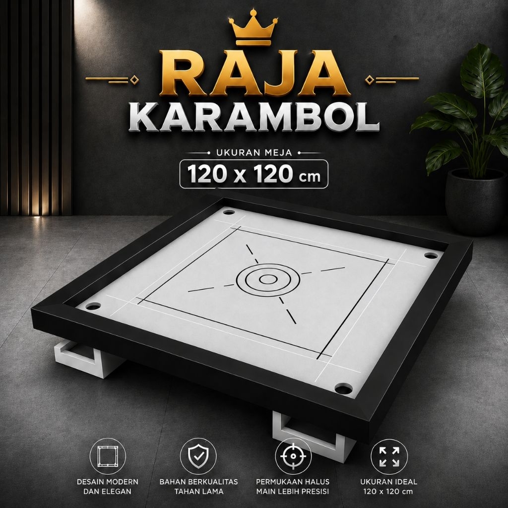 Meja Karambol (120x120cm) Bahan Playwood Berkualitas