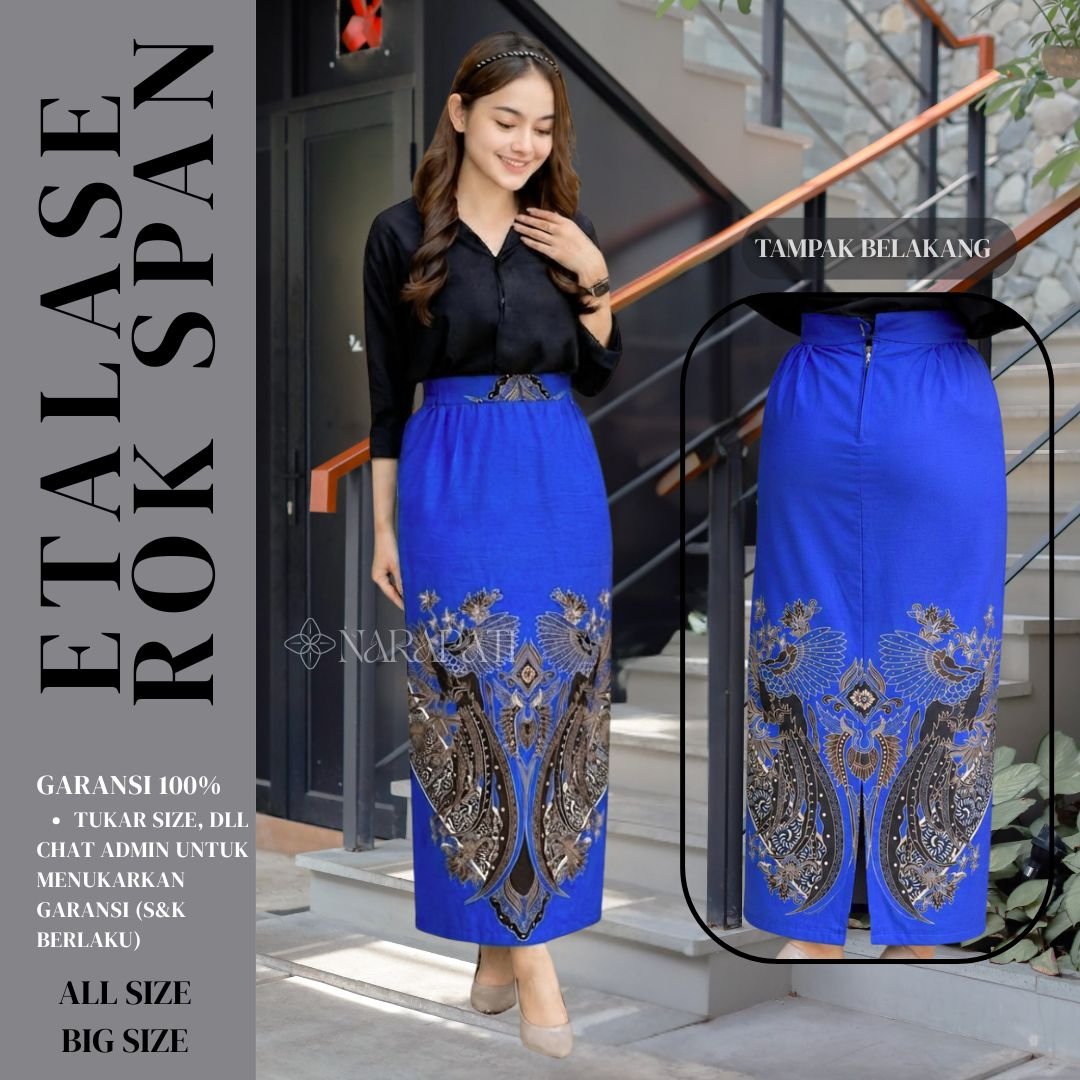 BATIK NARAPATI - ROK SPAN WANITA MOTIF BISA SEMUA YANG ADA DI ETALASE ROK SPAN WANITA / ROK SPAN BAT