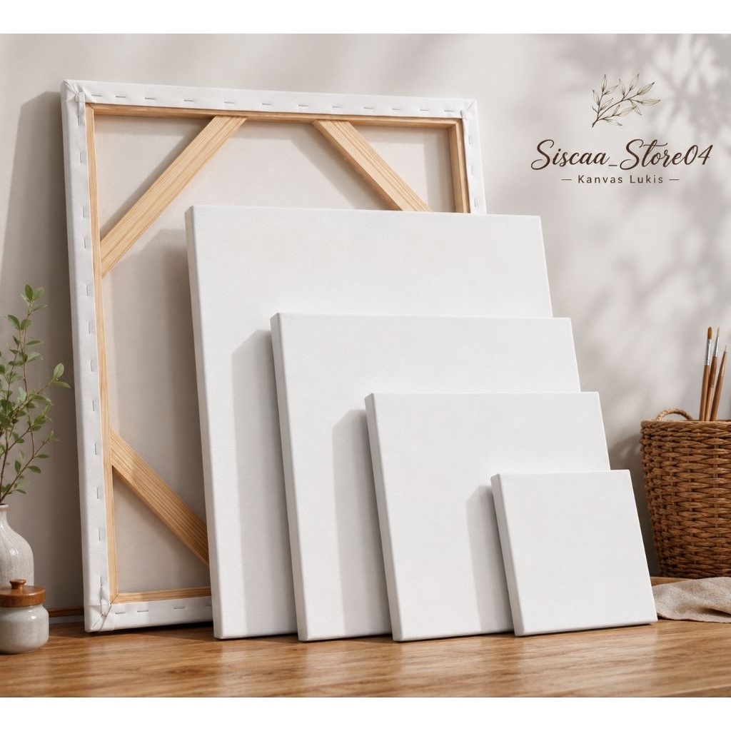 KANVAS LUKIS + KAYU SPANRAM 40x50/40x60/40x70/50x50/50x60/50x70