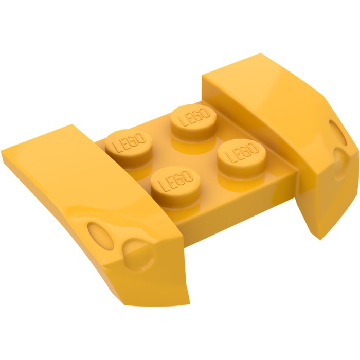 Lego Bright Light Orange Part 44674 Vehicle, Mudguard 2 x 4 with Headlights Overhang