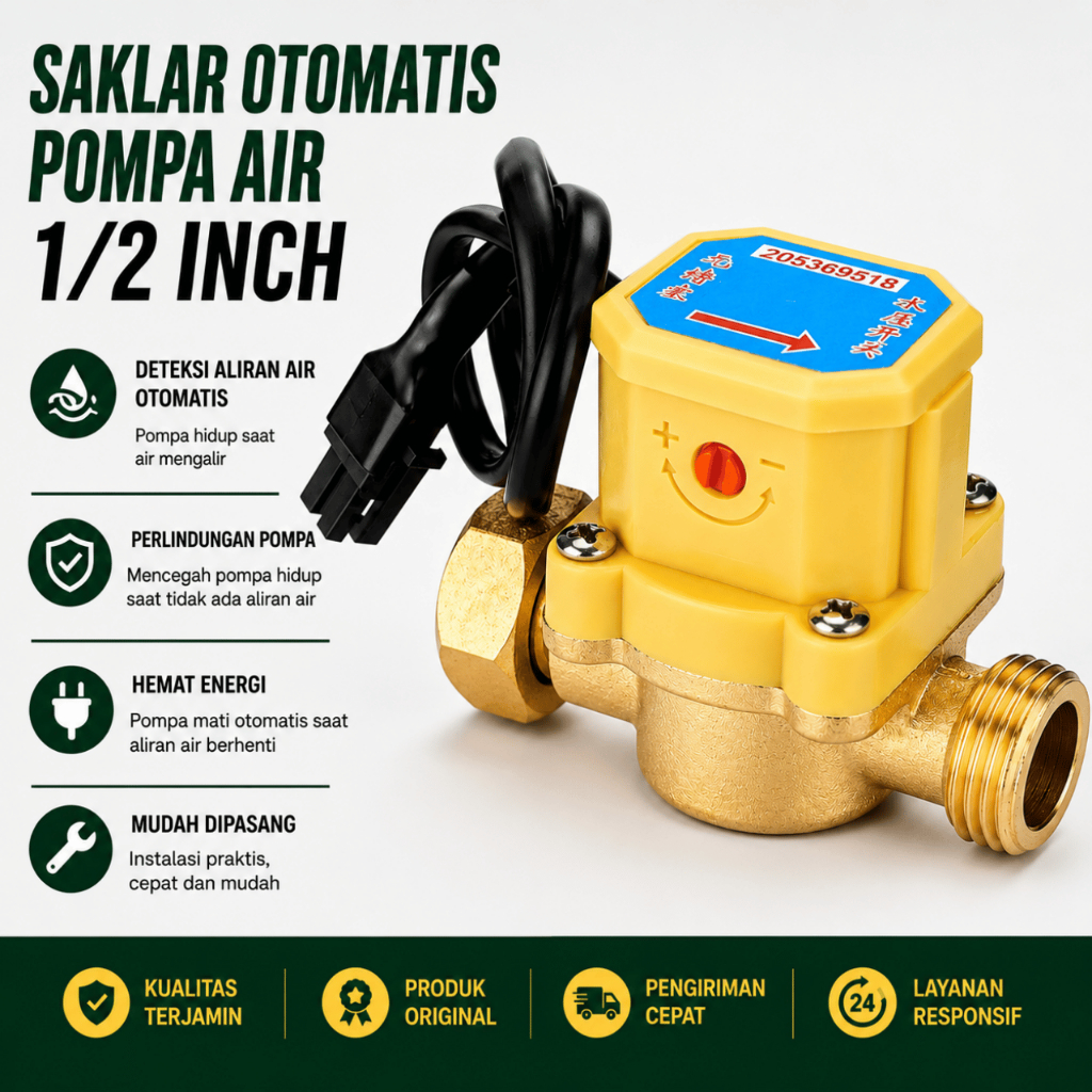 Water Flow Switch Saklar Otomatis Booster Pump Saklar Untuk Booster Pump Sparepart Booster Pump