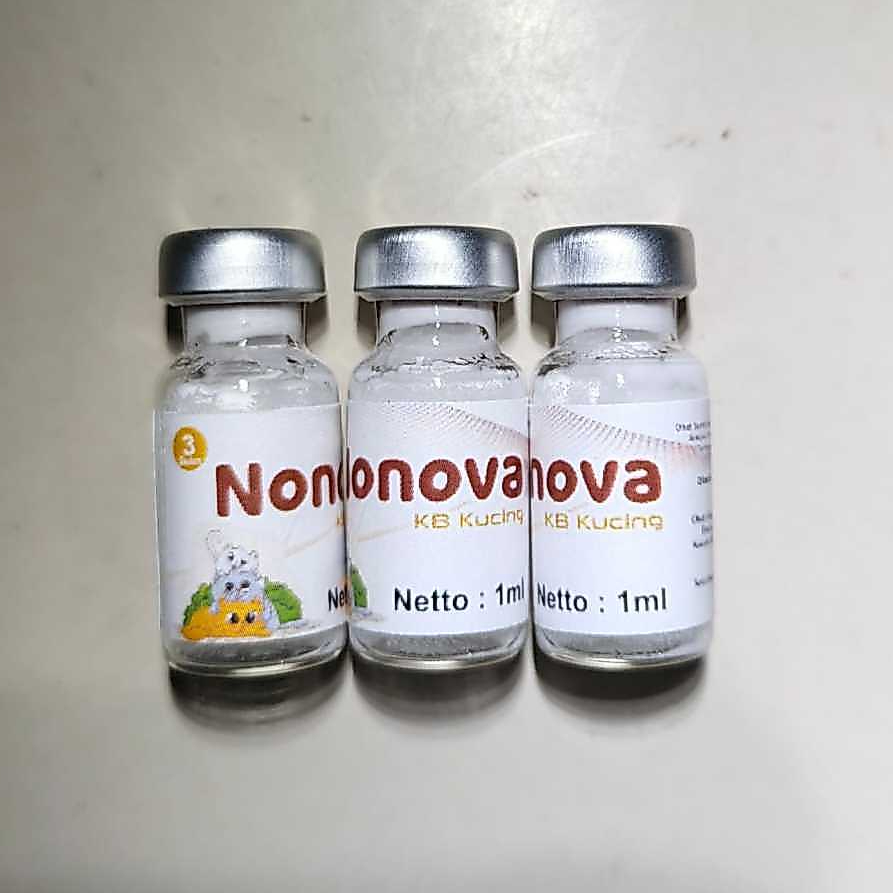 Nonova - Suntik KB Kucing 3 Bulan Free Suntikan Exp. 09 2030 ( 1 Botol Bisa Untuk 2 kucing )