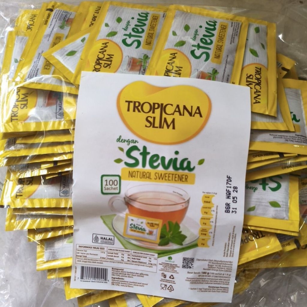 Tropicana Slim Stevia isi 100 sachet