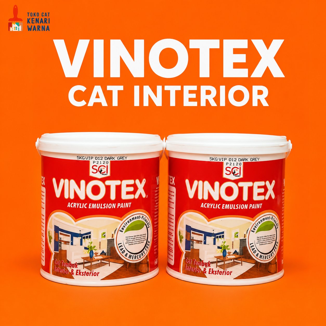 CAT TEMBOK VINOTEX - CAT TEMBOK INTERIOR & EXTERIOR 23 kg