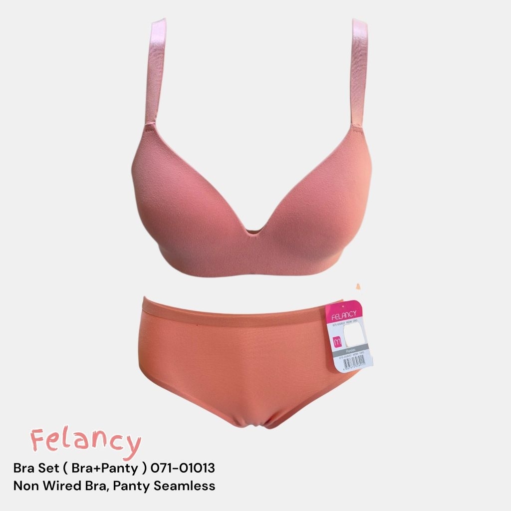 BRA SET FELANCY 071-01013 ORANGE SIZE 34B PANTY M