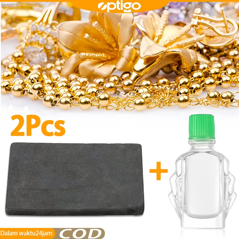 2PCS Batu Uji Emas Perak Cairan Uji Emas Alat Uji Emas Untuk Perhiasan