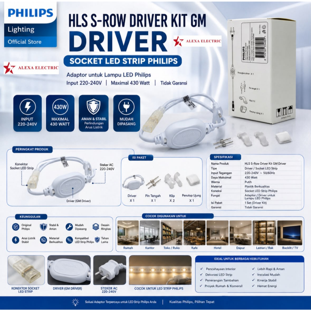 socket led strip philips