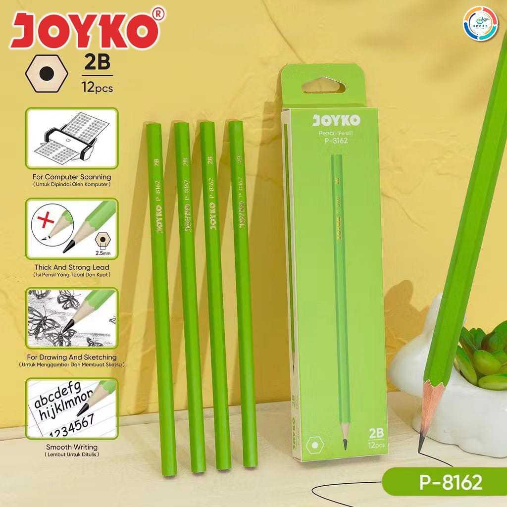 Joyko Pensil Kayu 2B P 8162 | @ 1 Pcs