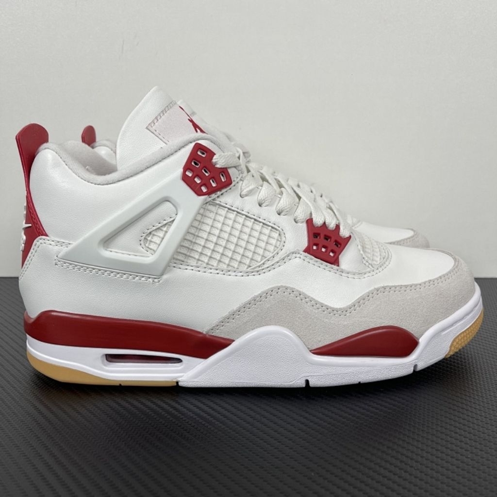 Air Jordan 4 Retro SB Military White University Red Kickwho