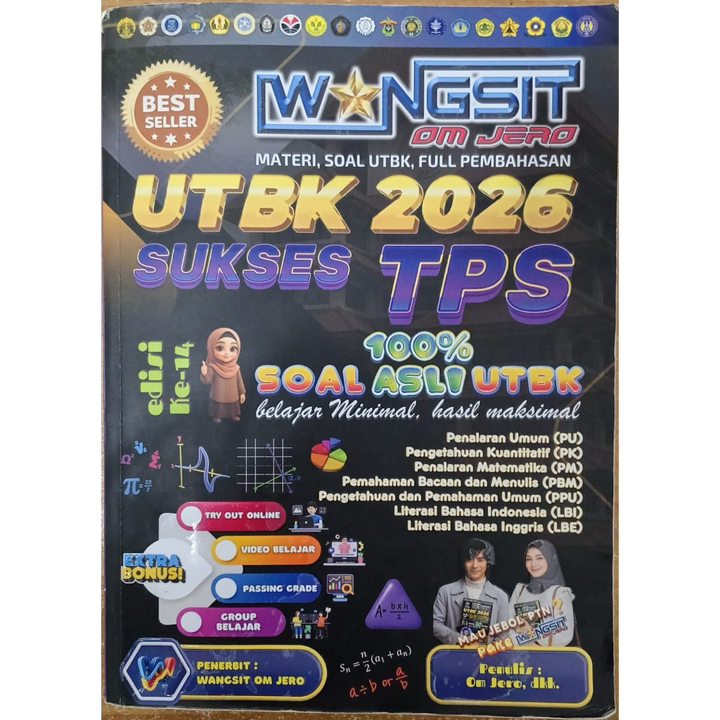BUKU WANGSIT UTBK MURAH|| Preloved Buku TPS UTBK SNBT WANGSIT 2026 - Materi Terkini, Soal Asli, Rumu