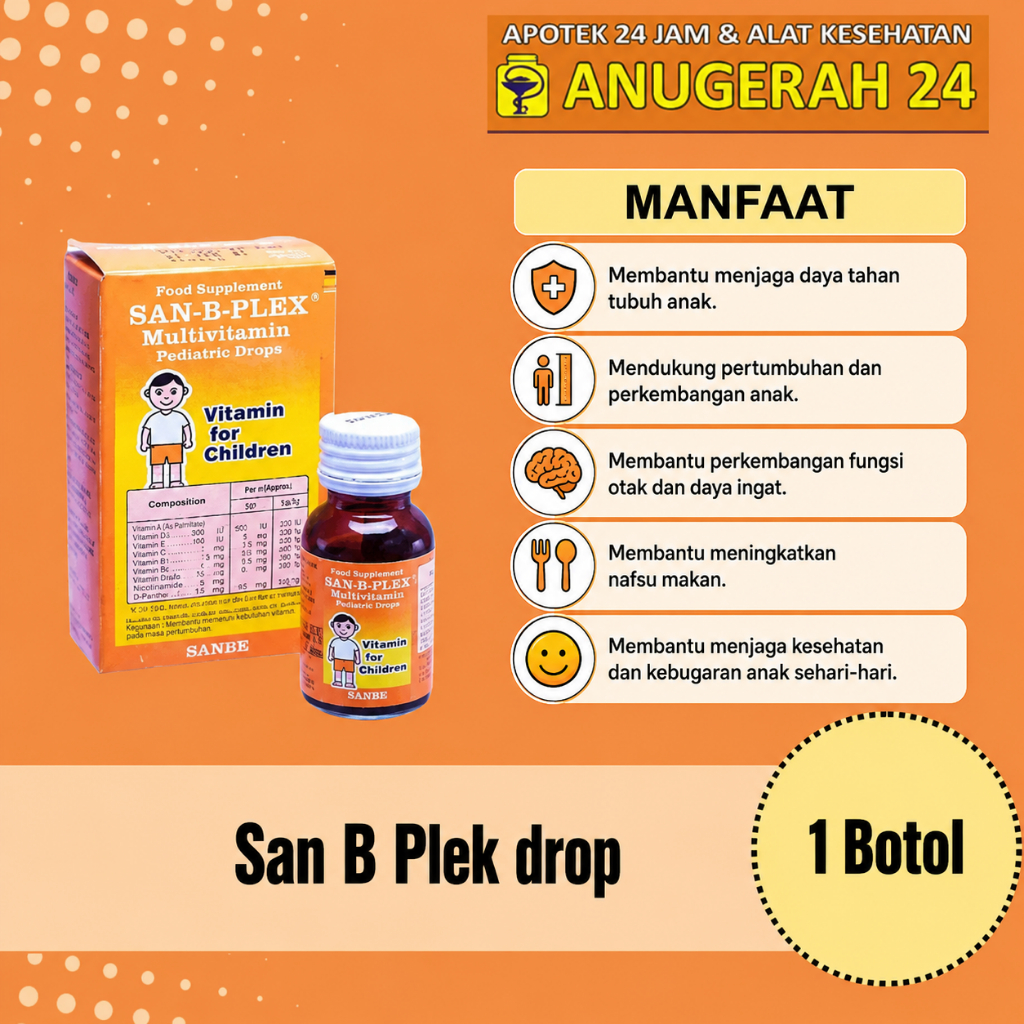 Sanbe Plex Drop Multivitamin Anak 10 ml Vitamin B Kompleks
