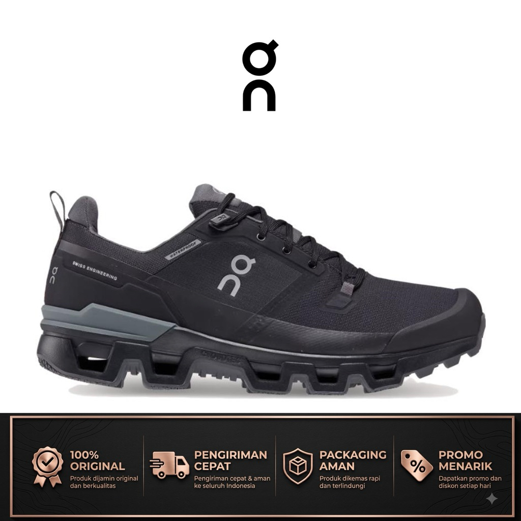 Running Shoes On Cloud Wander Black / hiking shoes