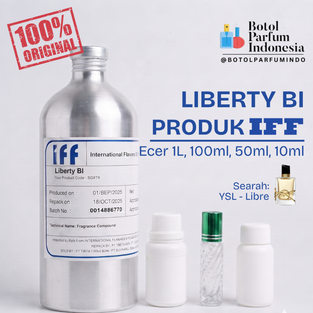 Bibit Parfum LIBERTY BI (YSL - Libre) Murni by IFF Kemasan 10ml, 50ml, 100ml - Biang Parfum 100% Ori