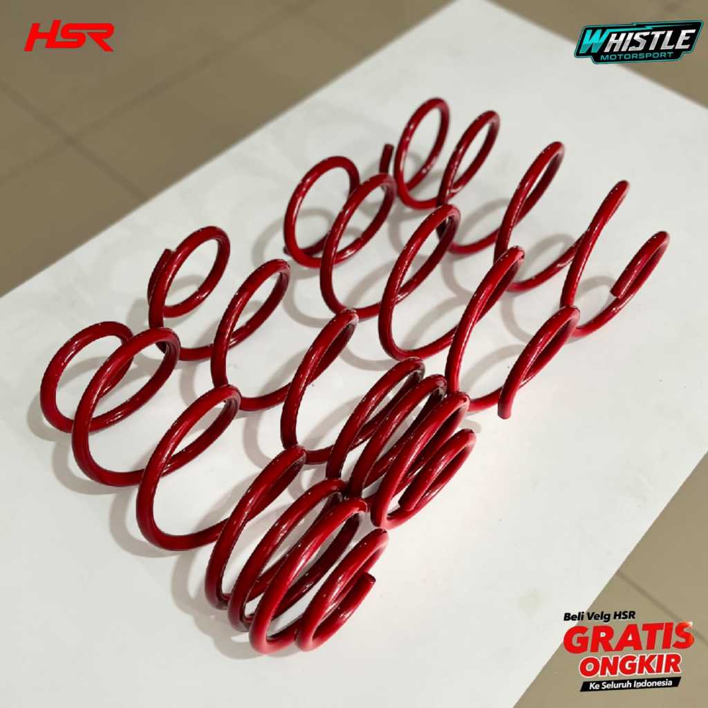 Lowering kit Ceper Hsr Red /Per Ceper Mobil Toyota Yaris Ceper 2 Sampai 3 Jari Lembut Anti Limbung