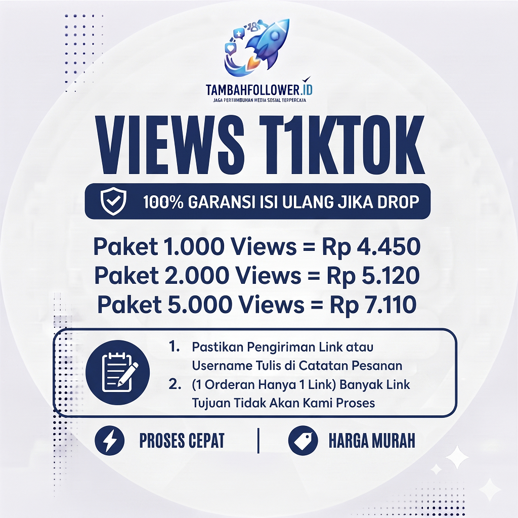 Views T1kt0k Viewers Real Akun Global - 100% Bergaransi Isi Ulang Bila Drop