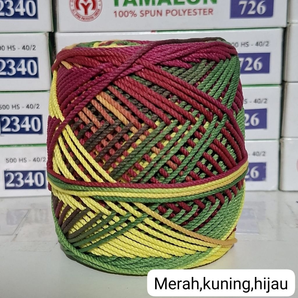 BENANG RAJUT POLY KILAP GRADASI // POLY KILAP (1GULUNG)
