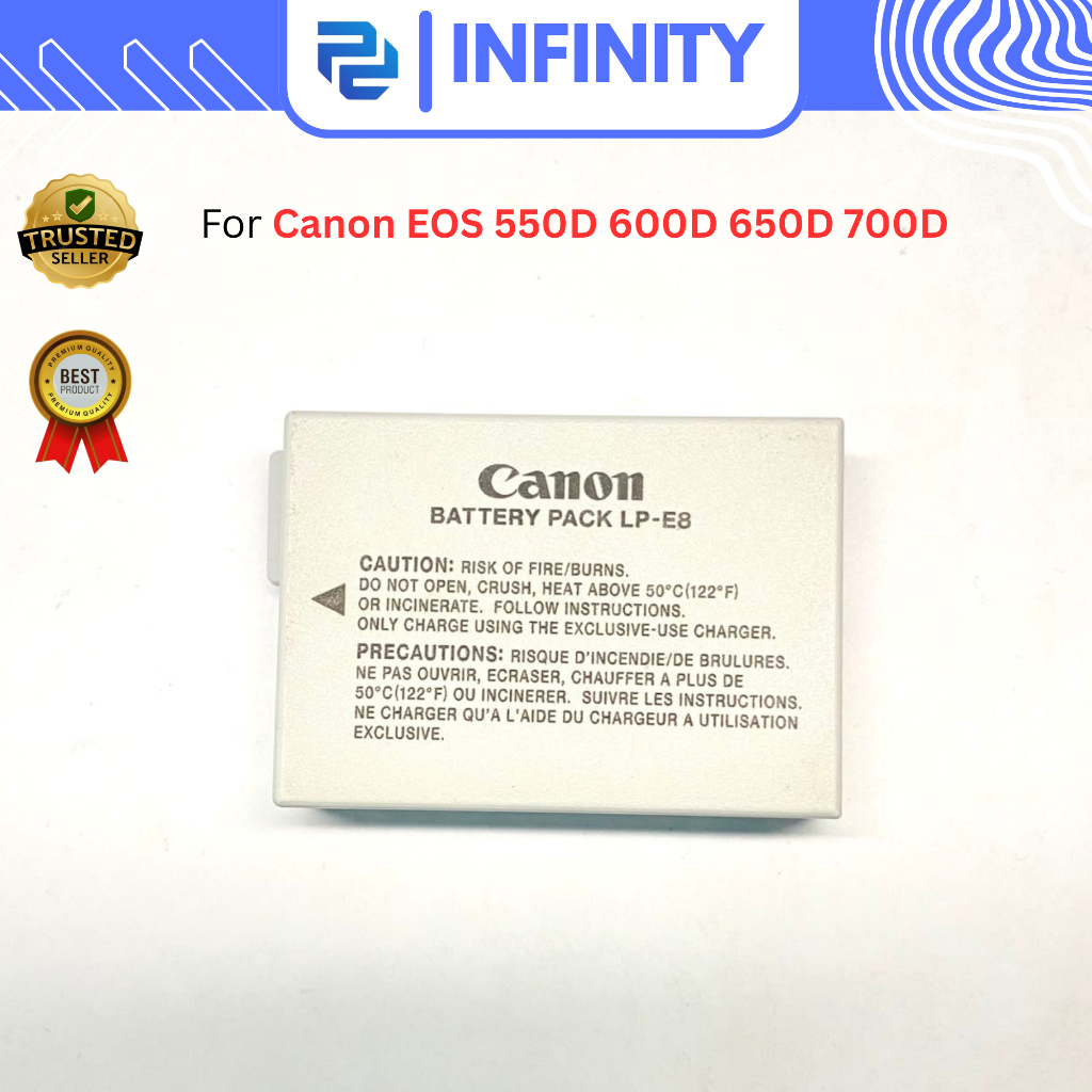 Baterai Battery LP-E8 LP E8 for Canon 550D 600D 650D 700D (ORI SECOND)
