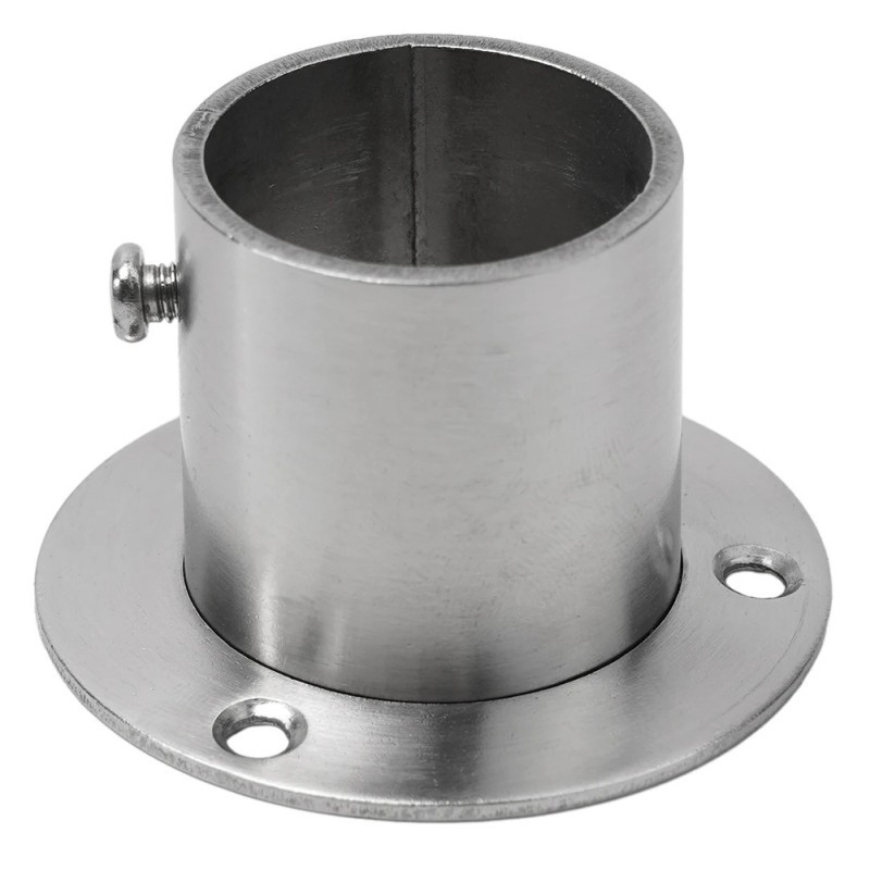Dudukan Pipa Bulat Lemari Pakaian Flange Dudukan Pipa Tirai Stainless Bracket Flange Tinggi