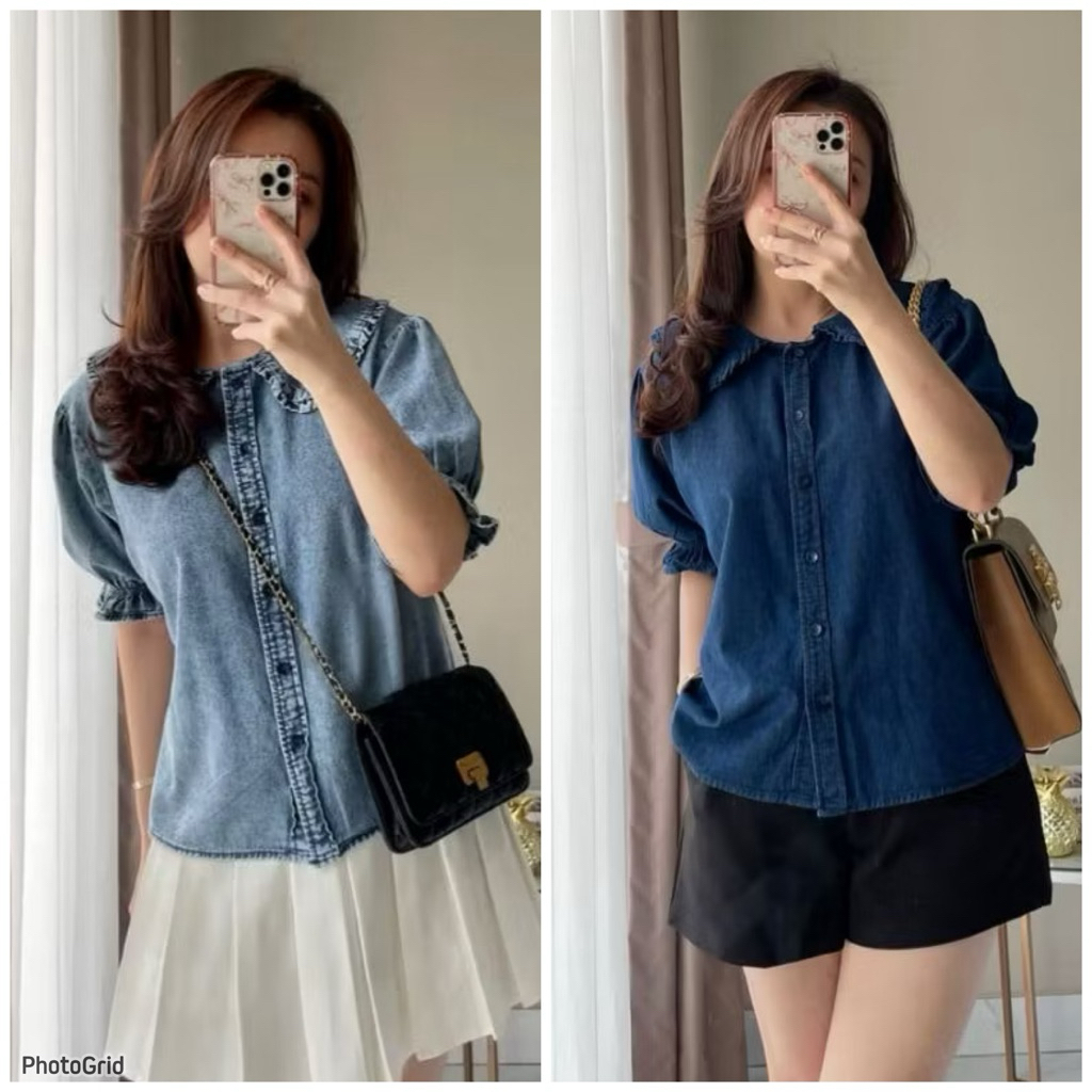 WOLA DENIM SHIRT / ATASAN WANITA DENIM