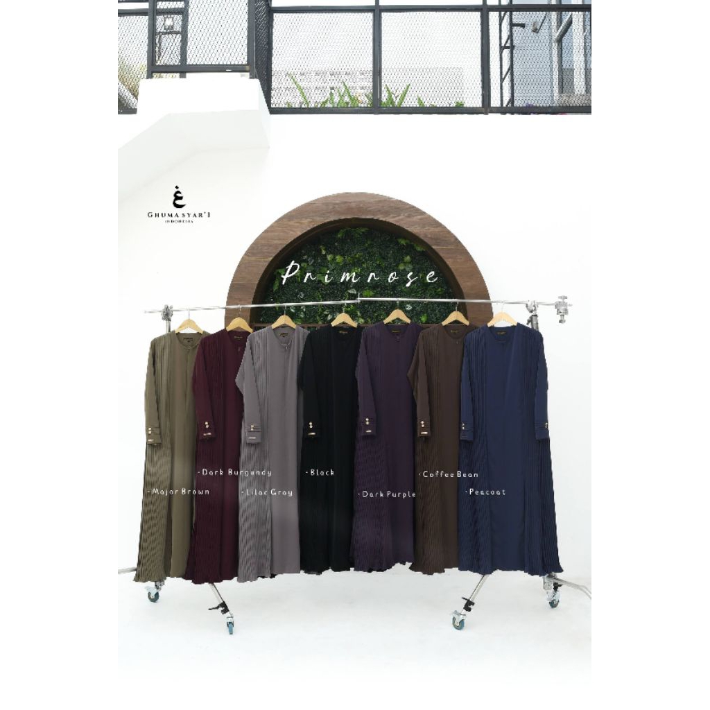 (PREE ORDER) Priska & Primrose Series Ghuma Syar'i || Primrose Abaya Bahan Ilyana Silk Anti UV Anti 