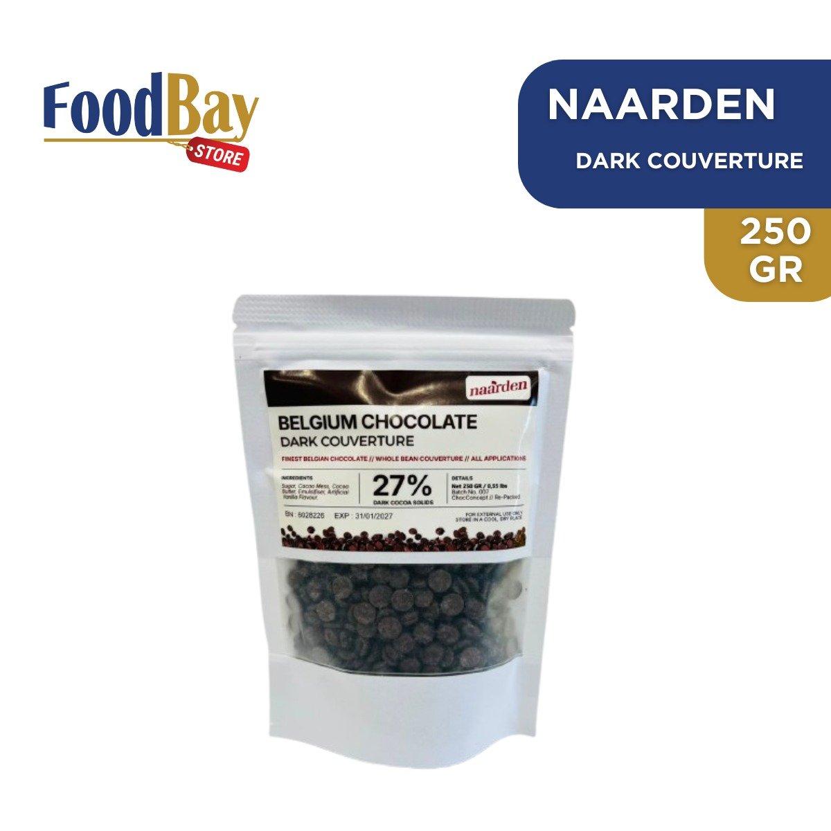 NAARDEN - Dark Belgian Chocolate 27% 250 Gr