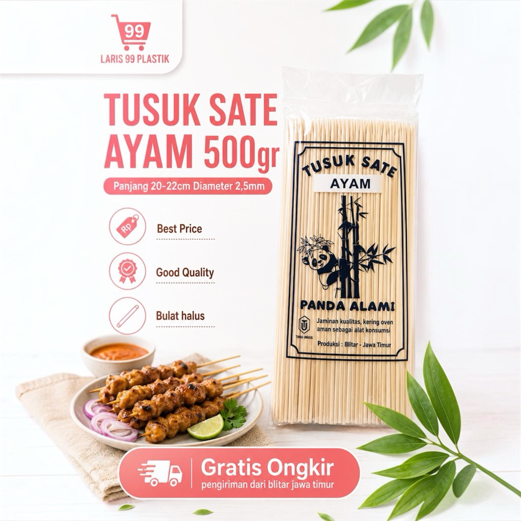 [500gr] TUSUK SATE AYAM / SATE ANGKRINGAN/ES KULKUL