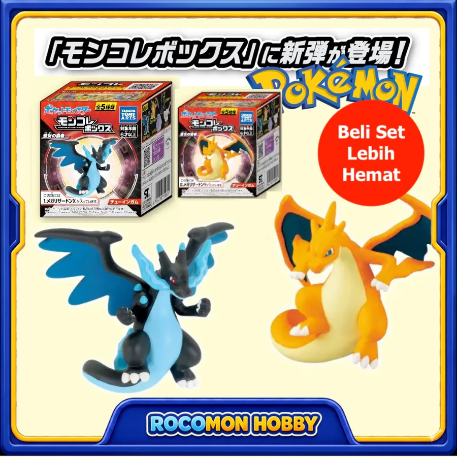 Takara Tomy A.R.T.S Pokemon Moncolle Box Souen no Hasha Mega Charizard X Mega Charizard Y Original J