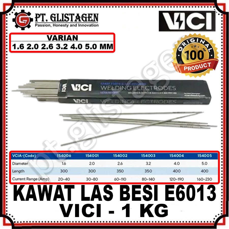 VICI E6013 Kawat Las Besi E6013 1 KG Kawat Las Elektroda Welding ORIGINAL VICI