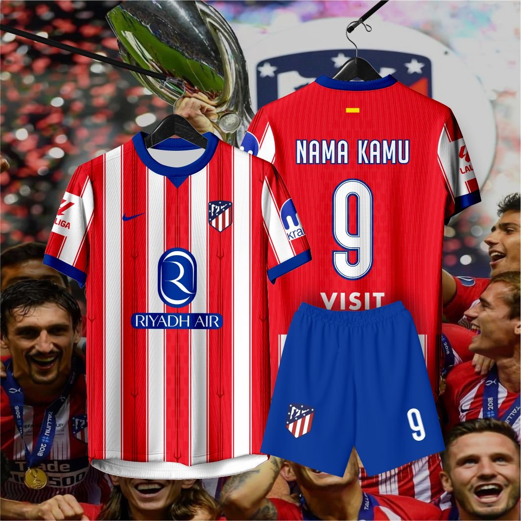 JERSEY ATLETICO MADRID 2026 FULL PATCH FULL PRINTING GRATIS PASANG NAMA DAN NOMOR