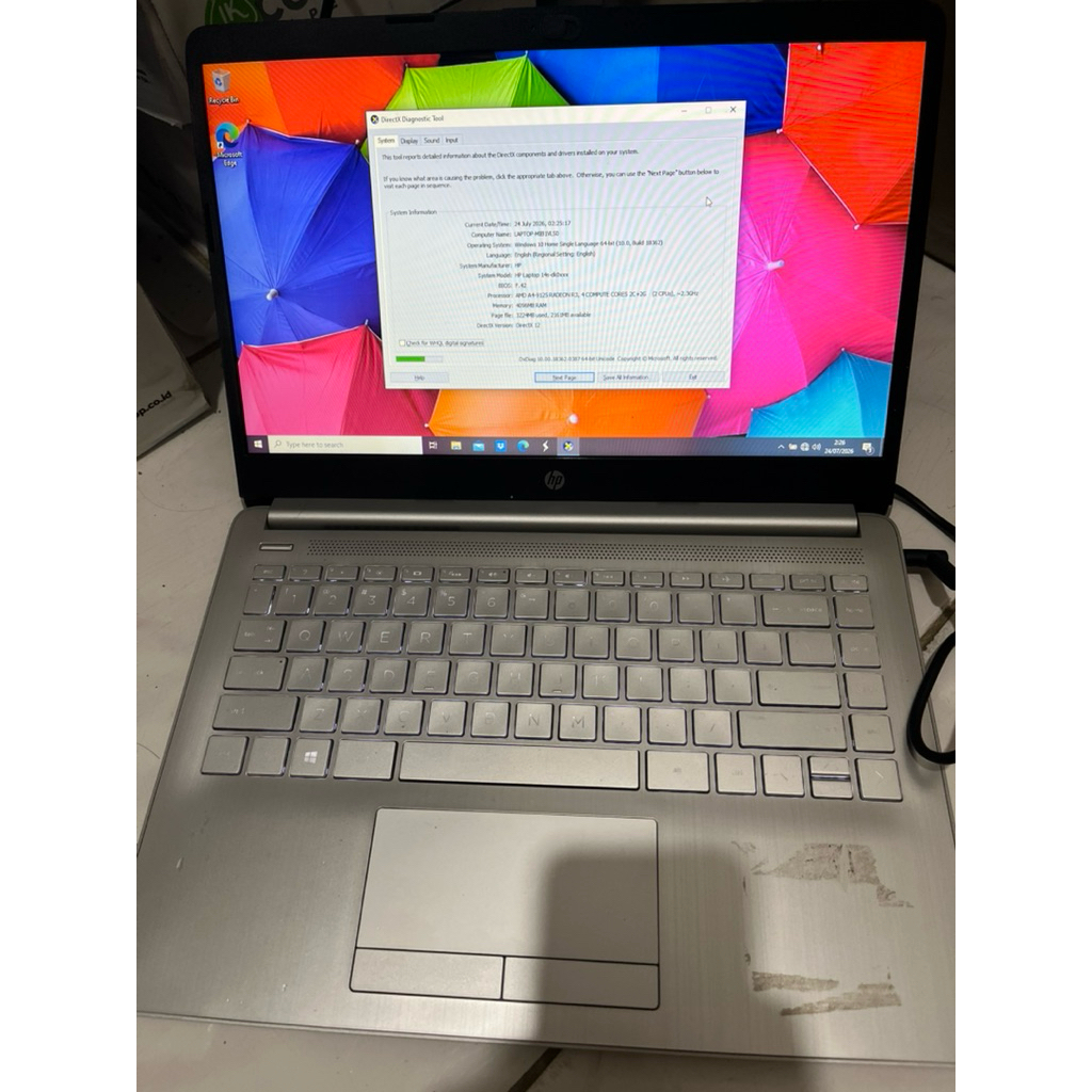 Laptop Hp 14S dk0073au