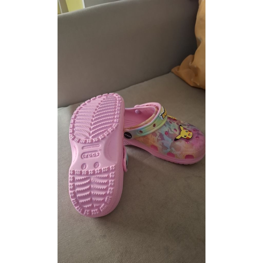 Crocs Pikachu pink classic clog series - preloved