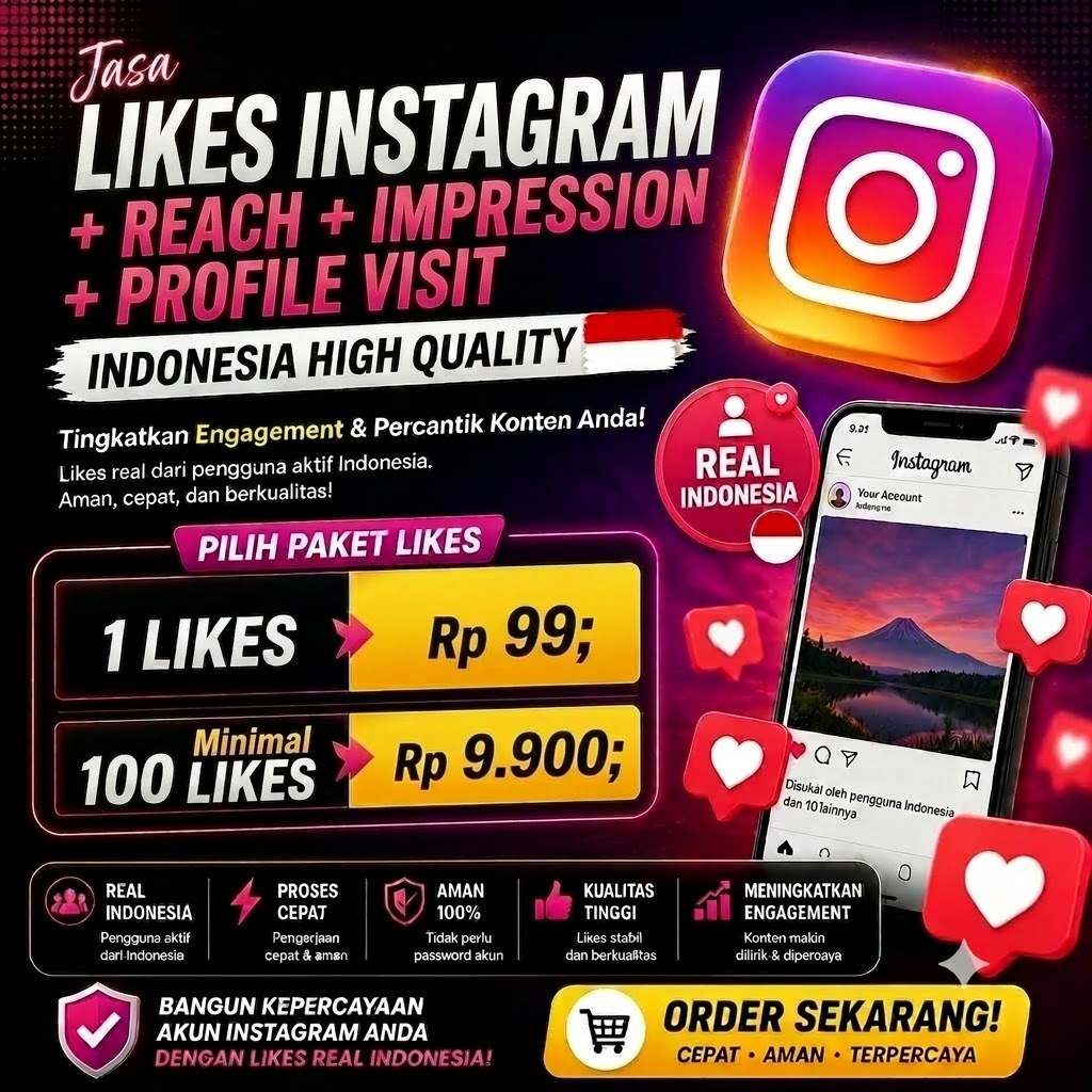[17143] 100 LIKES INSTAGRAM + REACH + IMPRESSION + PROFILE VISIT